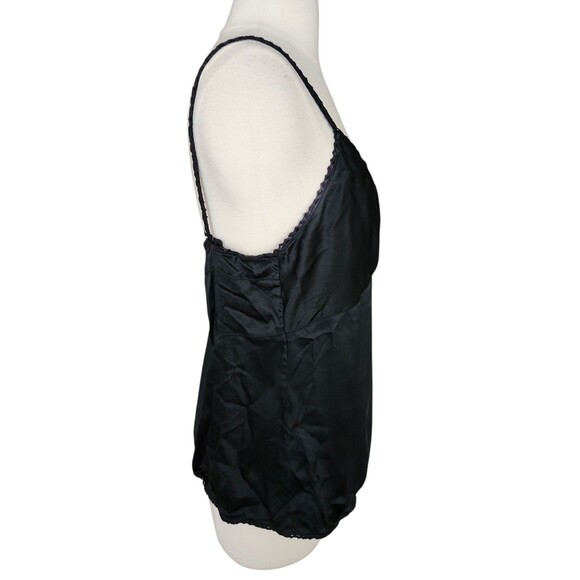 Express Design Studio Babydoll Silk Tank Womens Large Vintage Y2K Black Camisole - Picture 4 of 8